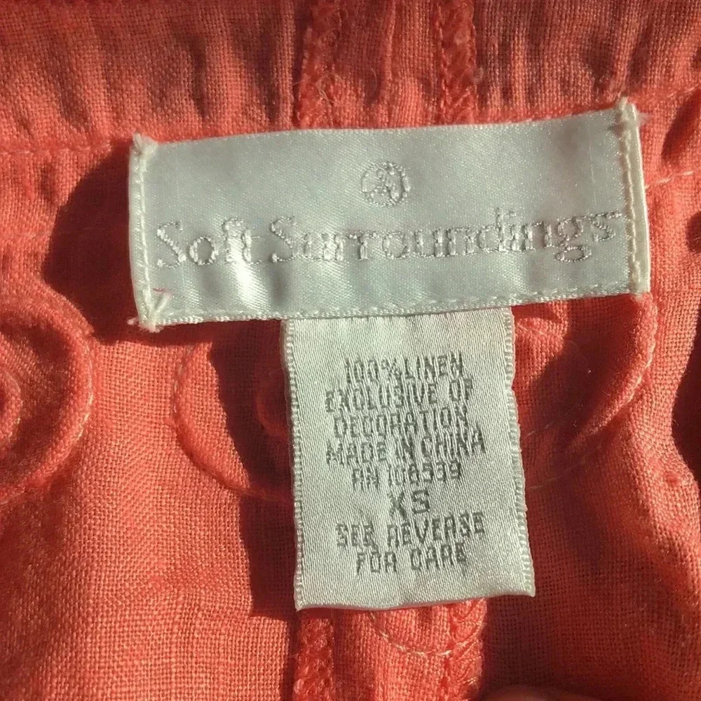 Soft Surroundings Coral Kaftan.   XS - Picture 5 of 6